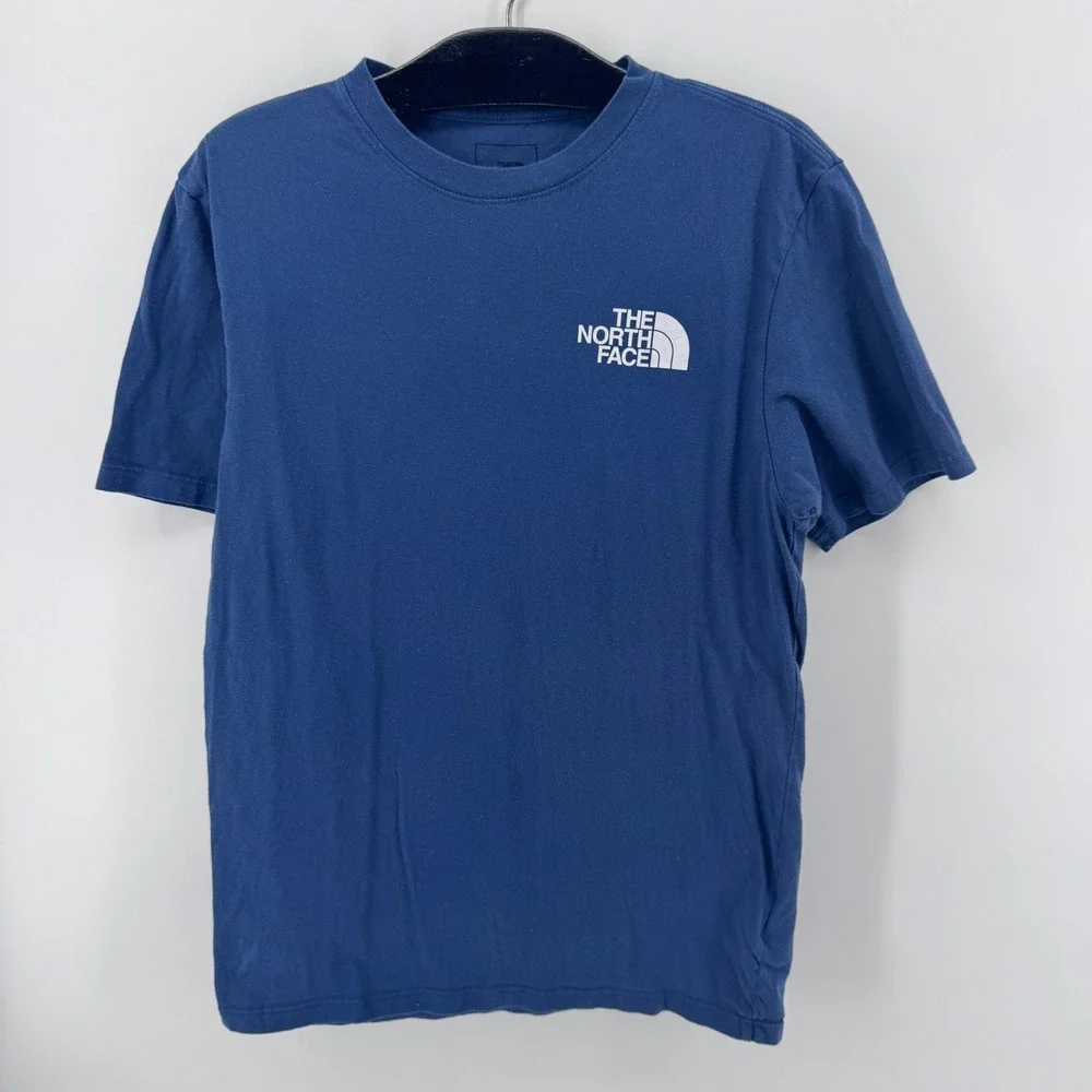 The North Face Mens‎ Circular Design Graphic T-Shirt Blue Small